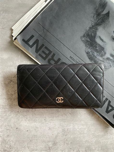 wallet bag chanel|authentic chanel lambskin wallet.